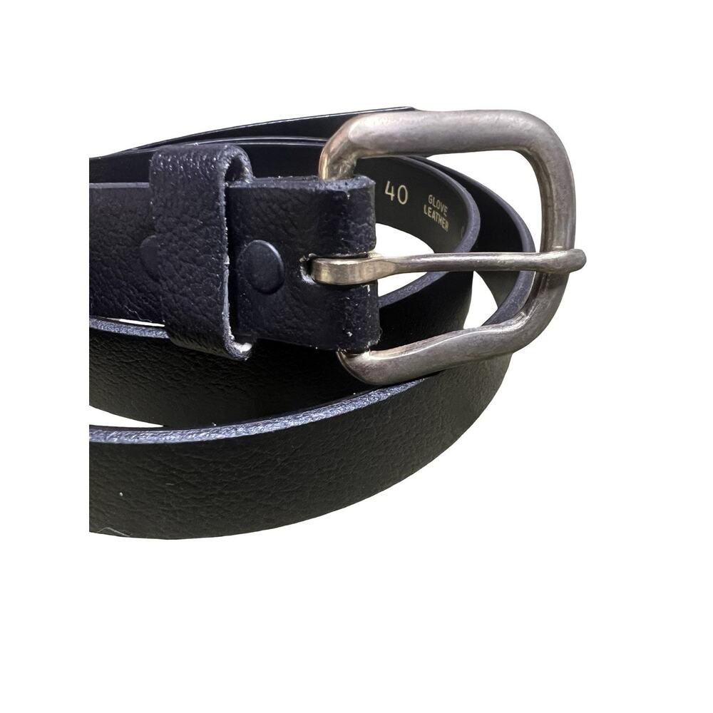 Mens Vintage Botany 500 Black Glove Leather Dress Belt 40 Crafted in USA